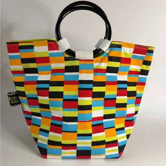 Colorful Beach Bag Poolside Bag - Picture 2 of 11